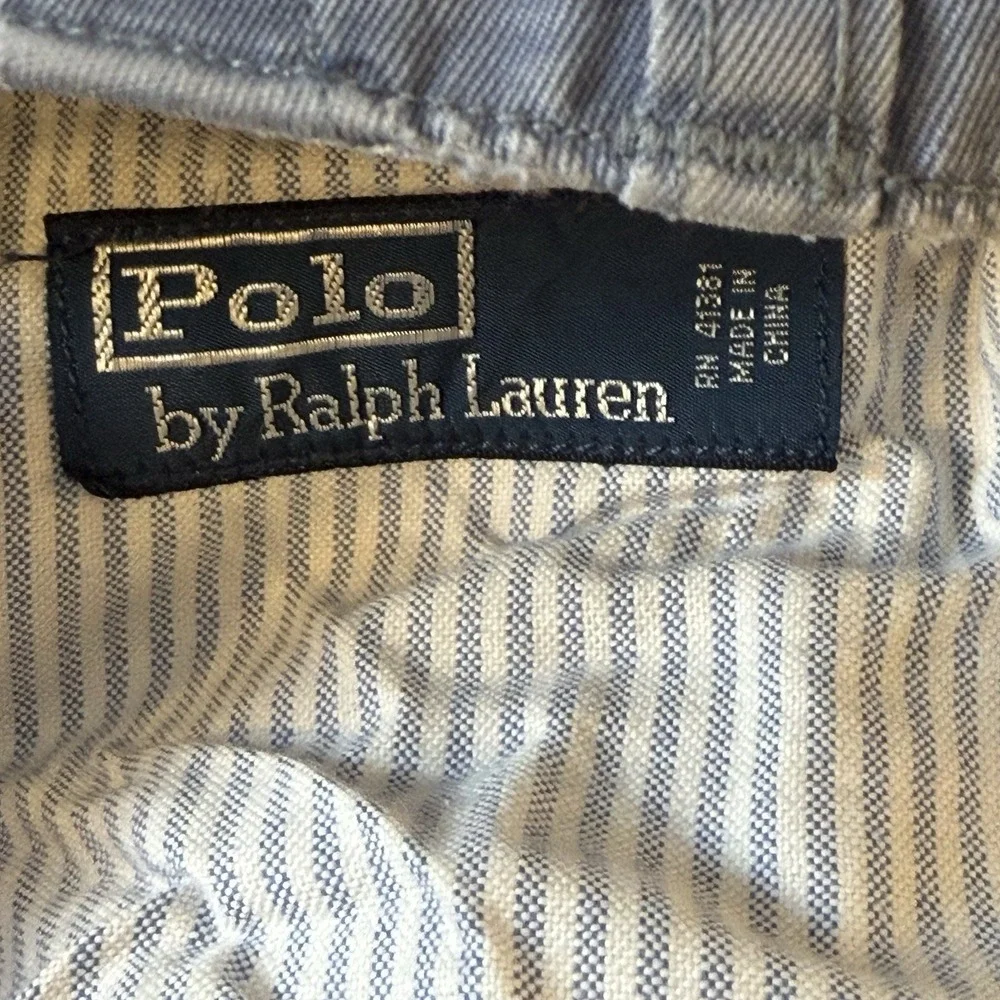 Polo Ralph Lauren Embroidered Row Club Blue Chino Shorts Men's 30 Old Money Rare